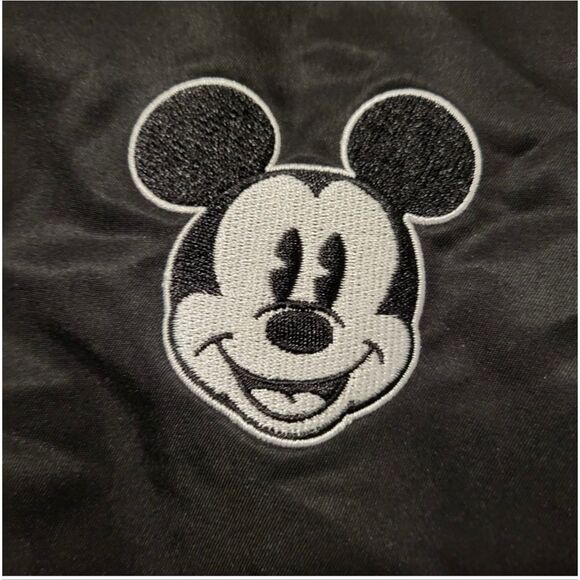 Disney Parks Women's Size S Mickey Hooded Windbreaker Jacket Black Mouse Ears - Picture 8 of 14